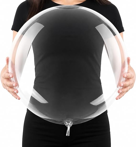 24 Pcs Clear Bobo Balloons, 24 Inch Transparent Bubble Balloons
