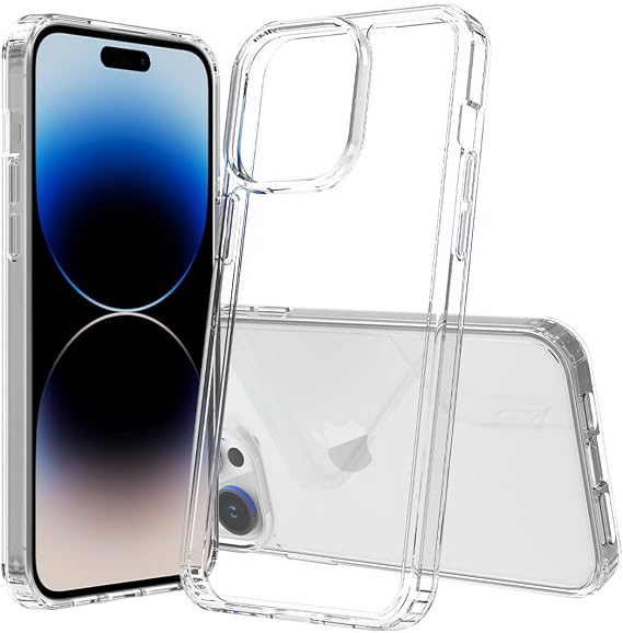 Aquaflex Series for iPhone 15 Pro Max Phone Case - Clear | Transparent, Semi-Flexible TPU, Shock Absorbing Cover