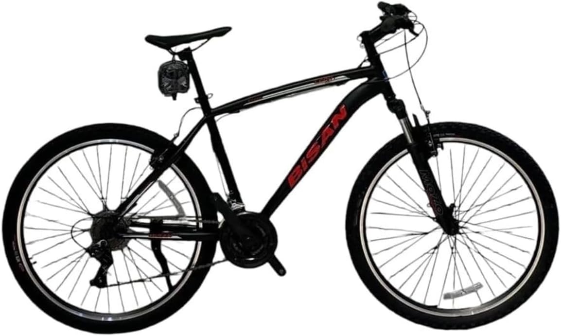 Bisan Leon Erkek Dağ Bisikleti 48Cm V 27.5 Jant 21 Vites Mat Siyah Kırmızı