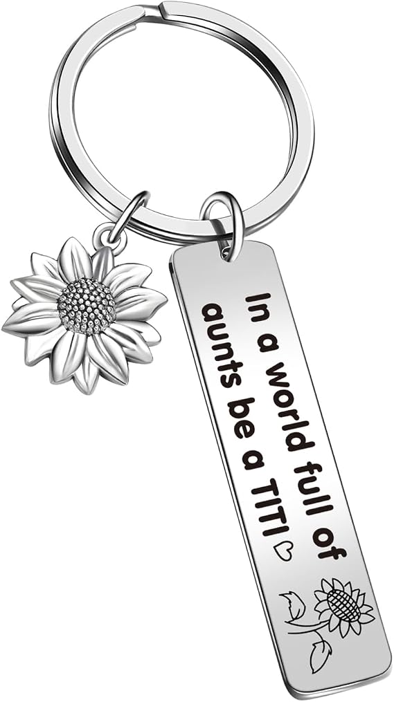 Titi Gifts Aunt Keychain Titi Auntie Mothers Day Birthday Keychain Best Aunt Ever Gifts