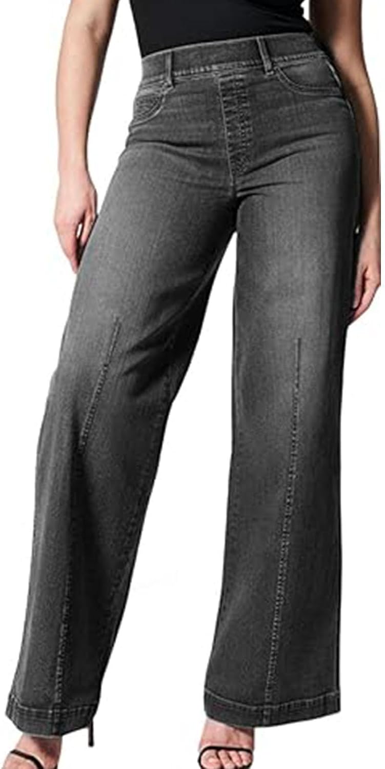 Subtle Beauty Baggy Jeans Loose Fit | Butt Lifting Classic Wide Leg Jeans Comfortable | Women Fashion for Party, Beach, Home, Work, Vacation, Dating, Black, S