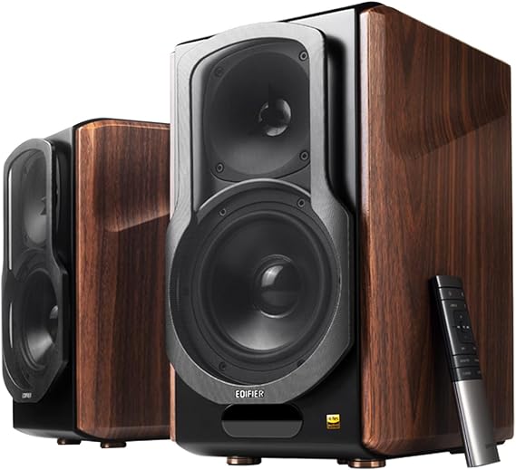 Edifier S2000MKIII Tri-Amped Bookshelf Speakers, 130W Studio Monitor