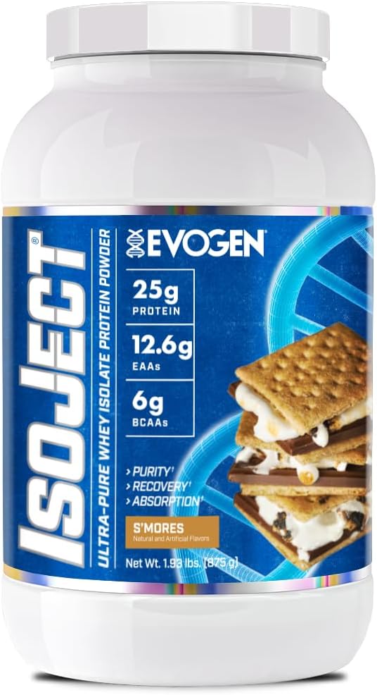 Evogen Isoject Whey Protein Isolate | Recovery | S'Mores | 25 Servings