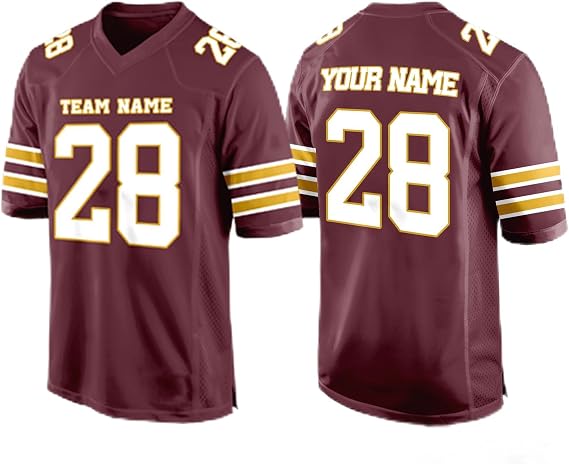 Custom Football Jersey Personalized Short Sleeve Team Sport Uniform Football Shirt for Men Women Youth Boy