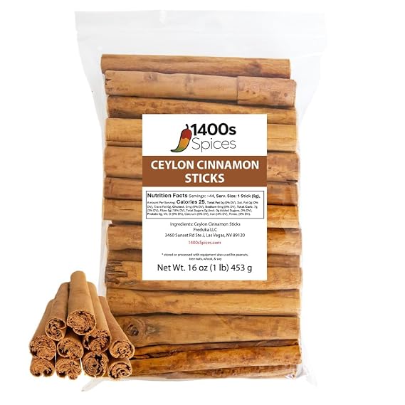 1lb Ceylon Cinnamon Sticks from Sri Lanka, Canela Entera