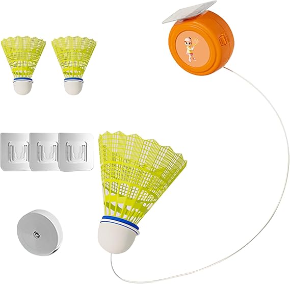 Badminton Rebound Trainer, Badminton Single-Player Rebound Trainer, Elastic Stretch Badminton Racket Training Sports Self-Study Practice Machine