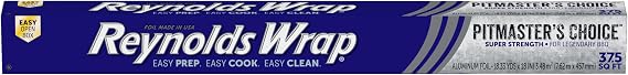 Reynolds Wrap Pitmaster's Choice Extra Thick Foil for Grilling, 18 Inch Grill Foil, Withstands High Heat, Extra Wide, 37.5 Total Sq. Ft.