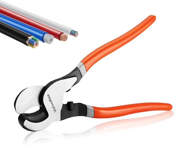 ValueMax 10-Inch Cable Cutter, Heavy Duty High Leverage Wire Cutting Plier