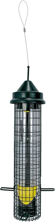 Squirrel Buster Nyjer Squirrel-Proof Nyjer/Thistle 2.4-pound Seed Capacity Feeder w/8 Feeding Ports & 4 Perches, Easy Fill & Clean, Durable Outdoor Feeder for Finches, Goldfinches & Small Birds | Eight ports, four perches, easy-fill design, UV-resistant chew-proof metal, for finches and small birds