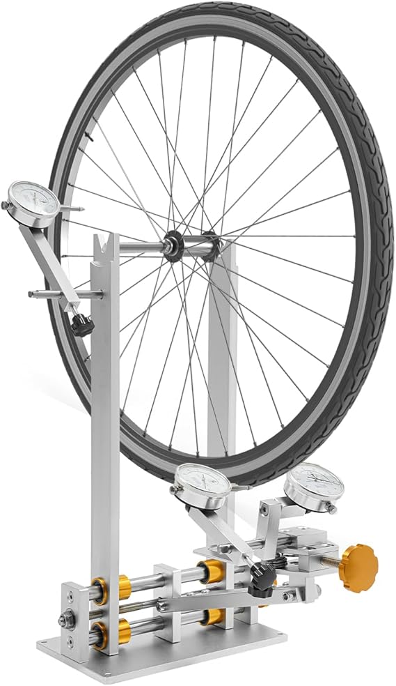 Wheel Maintenance Repair Alignment Balance for BicyclesWheel Truing Stand,Bicycle Wheel Tire Rims Bike Repair Tool,Professional Bicycle Wheel Repair Truing Bearing Stand w/ 3 Guages