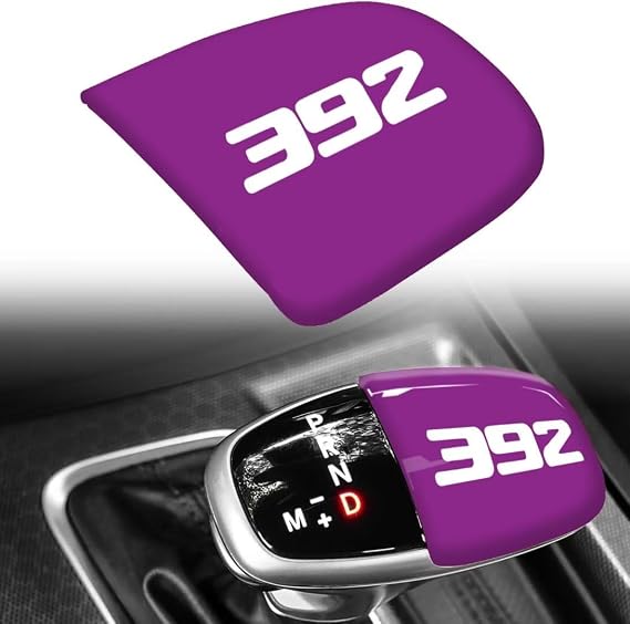 TOOLEPIC Gear Shifter Knob Cover for Dodge Challenger Charger Durango Accessory 2015-2025 Premium ABS Plastic, Unique 392 Style Design,Violet Purple,Ideal for Interior Upgrade