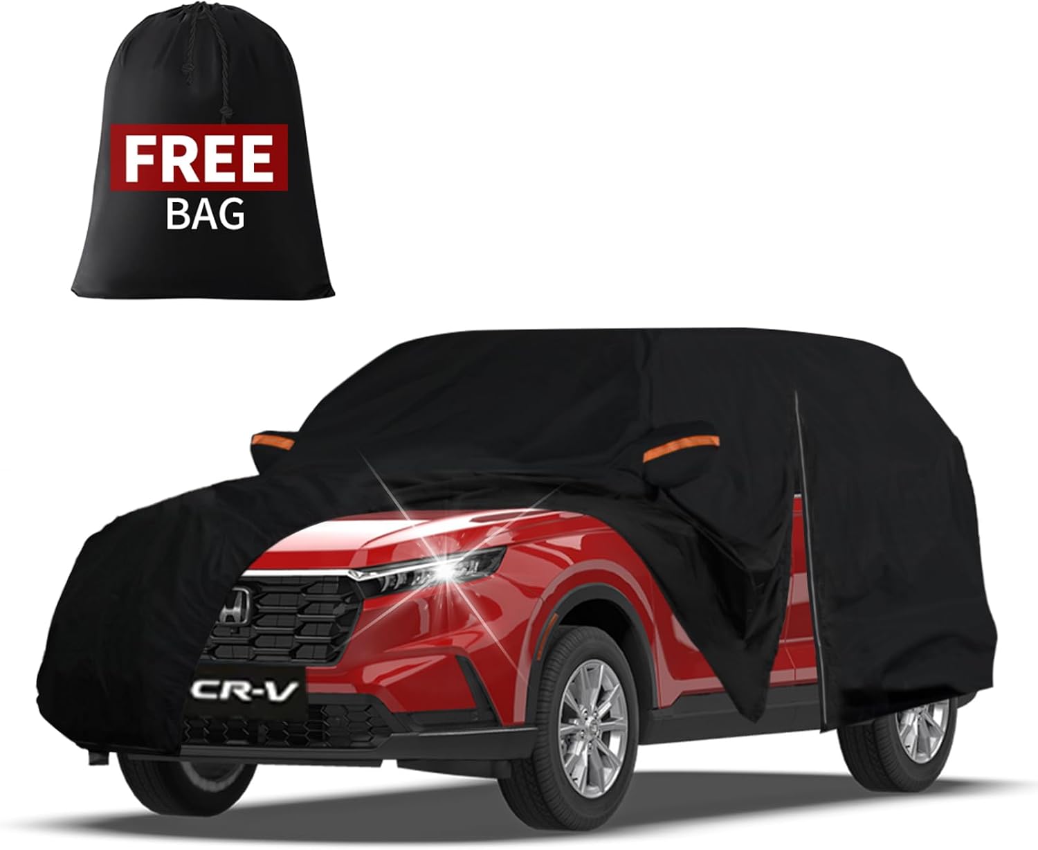 Heavy Duty SUV Car Cover Custom Fit for Honda CRV, Toyota RAV4 1996-2024 2025, 10-Layers Waterproof All Weather Full Exterior Cover Rain Hail Outdoor Protector with Door Zipper & Cotton