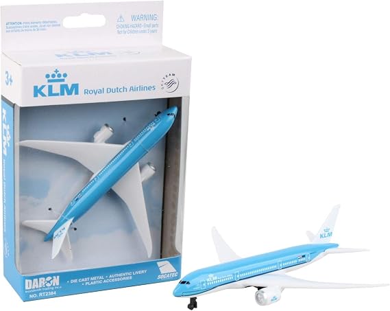 Daron Toy Airplane KLM 787 Die-Cast Metal Model Airplane Toy with Plastic Parts for Kids Ages 3+