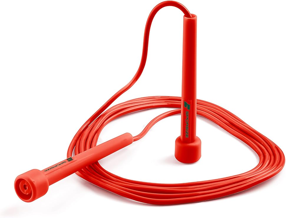 Sporsize Length Adjustable Jumping Rope – 280cm Fitness and Cardio Rope for Speed Jumping, HIIT and Home Workouts