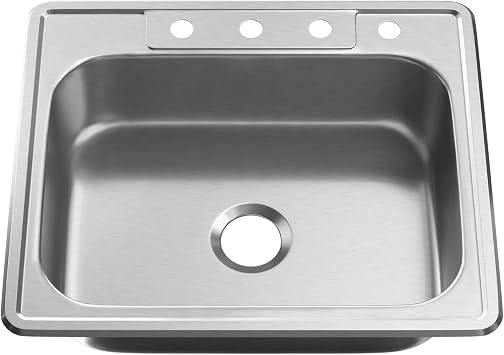 PROFLO PFSR252274A Bealeton 25" Drop In Single Basin Stainless Steel Kitchen Sink - Stainless Steel