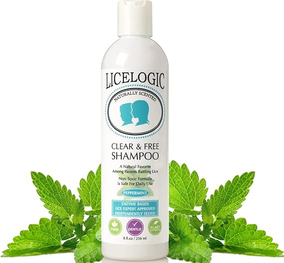 LiceLogic Clear & Free Lice Treatment Shampoo, 8oz, Peppermint