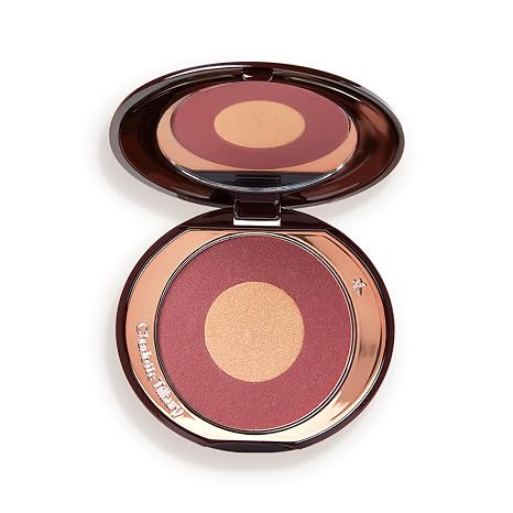 Charlotte Tilbury Cheek to Chic Powder Blush - Two-Tone Cheek Makeup with a Radiant, Luminous Finish - Buildable Color that Smooths, Buffs & Blends for a Light Reflecting Glow