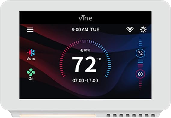 Vine Wi-Fi 7day & 8 Period Programmable Smart Home Thermostat - Wi-Fi TJ-919E, Compatible with Alexa & Google Assistant - 6th Gen...