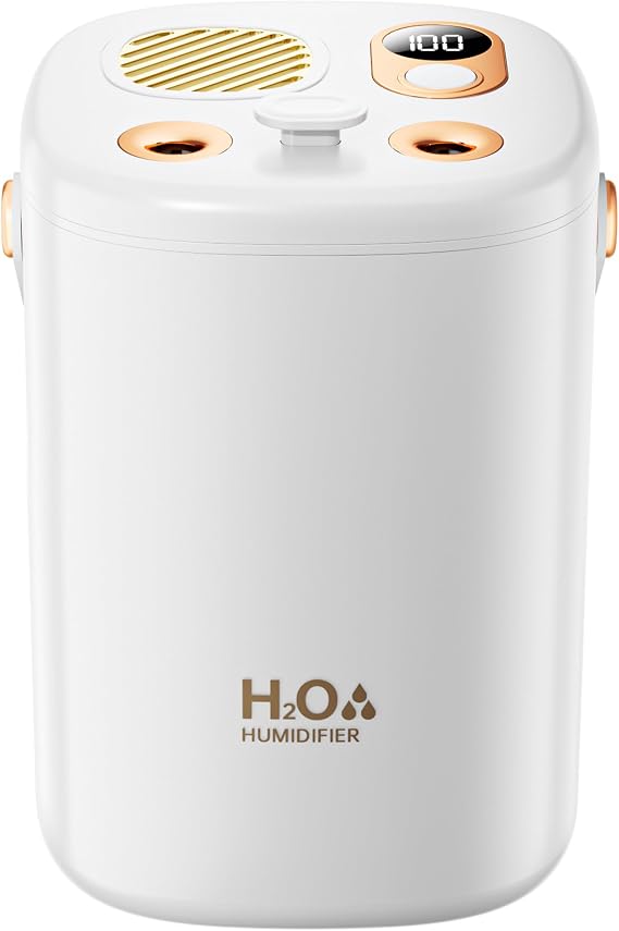 1L Cool Mist Ultrasonic Humidifier - Quiet Air Humidifier with Auto Shut-Off/Waterless Protection for Bedroom Home Office Plants, Small Large Capacity for Dry Air