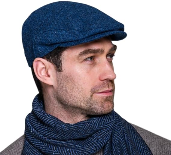 Irish Trinity Flat Cap, Green Tweed