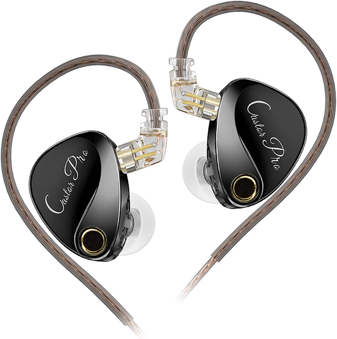 KZ Castor Pro Tunable in Ear Monitor, HiFi Improved Bass in Ear Headphone, Dual-Dynamic Driver Gaming Earbuds, IEM Earphones with 2PIN-C Detachable Cable