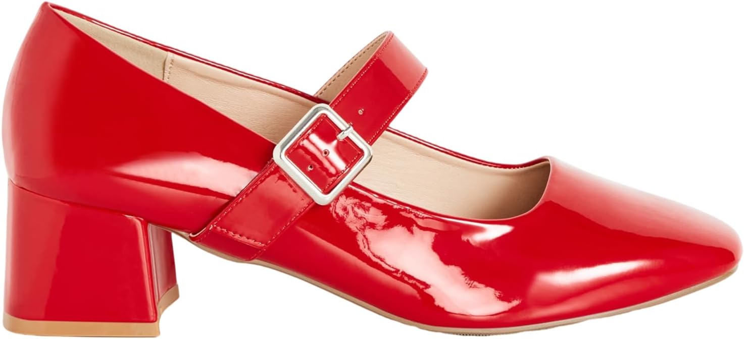 City Chic Women's Heel - Wide Fit Mary Jane Block