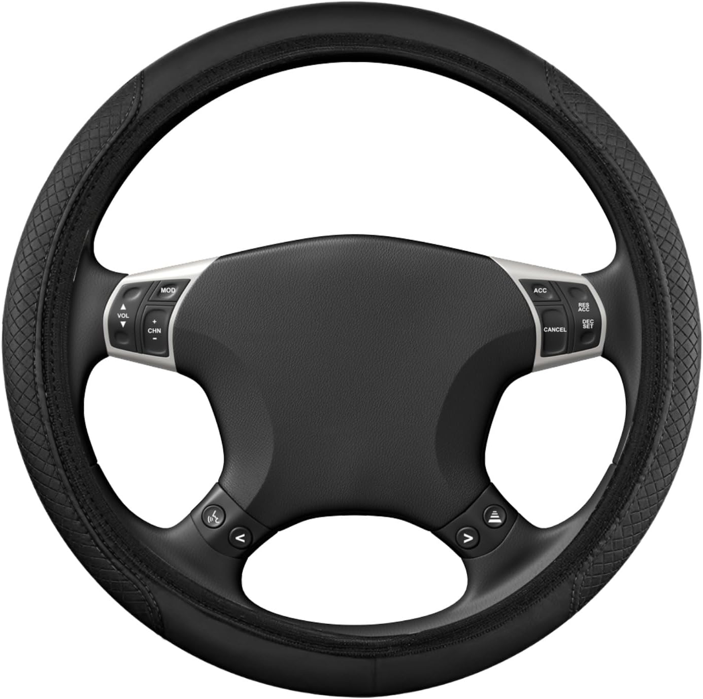 Car Steering Wheel Covers Soft Leather Universal Steering Wheel Cover 3D Embossed, All Season Comfort Ant Slip Breathable Car Cover Size 38 cm 15 inch for Bmw, Mercedes, Vauxhall, Corsa, Ford Fiesta