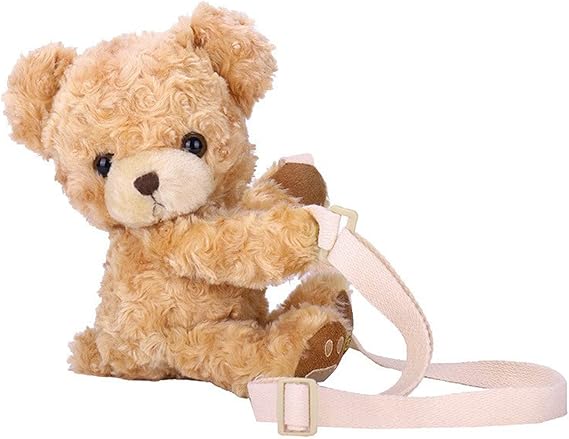 Mini Bear Crossbody Bags for Women - Phone, Cosmetic & Coin Purse Bags With Lovely Smile Bear Pattern