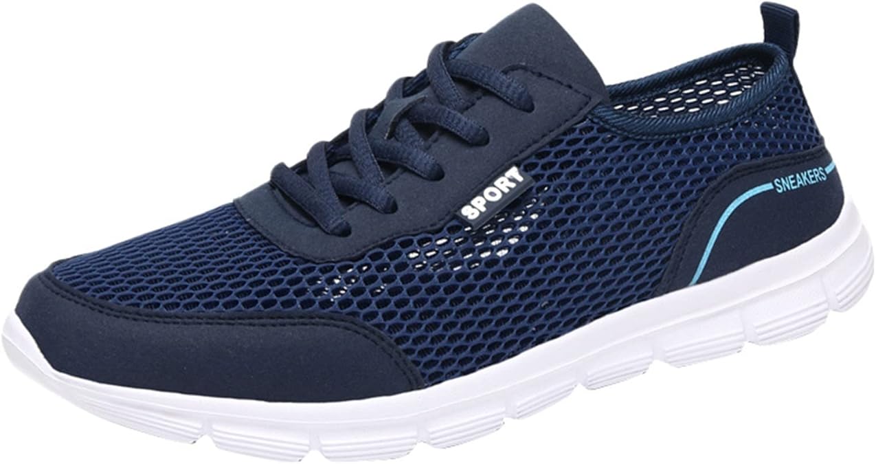 Men Summer Lightweight Breathable Casual Shoes Mesh Casual Running Shoes Sneaker Shoes Men 13 (Blue, 6.5)