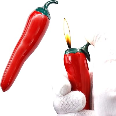 Soft Flame Lighters, Chili Shape Design Lighter,Cool Lighters , Butane Lighter,Unique Birthday Cute and Funny Good Gift for Men Dad Husband