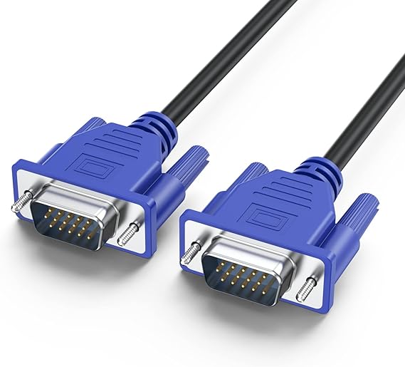 VGA to VGA Cable 6 Feet,1080P Full HD | Computer VGA Monitor Cable Shielded Male to Male HD15(15 Pin) , VGA Splitter Cable for PC, Laptop, TV, Projector