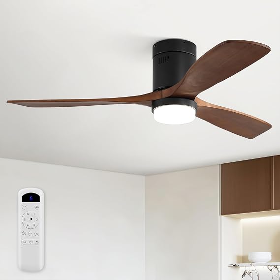 Sofucor 52 Inch Ceiling Fans with Lights and Remote, Low Profile