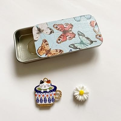 DPXWCCH Magnetic Sewing Needle Case Butterfly and Cute Cat Needle Minder for Cross Stitch Embroidery Needlecraft