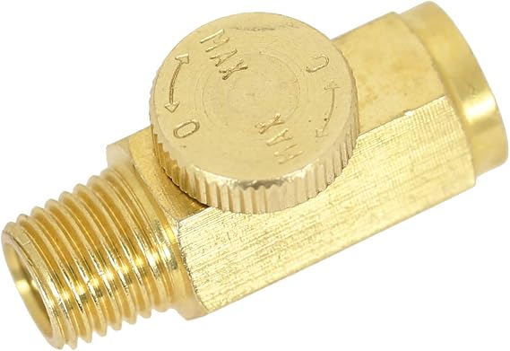 UFFY Brass In-Line Air Flow Regulator Control Tool Valve 1/4" NPT (1)
