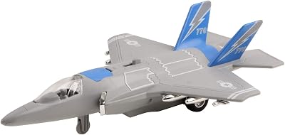 Vokodo Army Air Force Fighter Jet F-22 Toy Military Airplane Friction Powered 1:16 Scale with Fun Lights and Sounds Pretend Play Quality Kids Action Bomber Aircraft Great Gift for Children Boys Girls