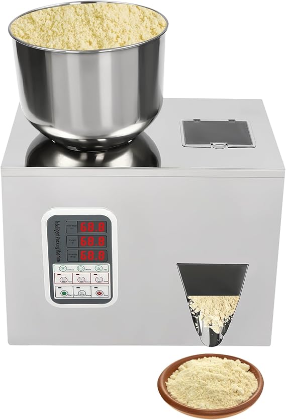 Automatic Powder Filling Machine, 180W Glitter Filling Machine with Visible Window, Particle Weighing Automatic Filler for Homes, Kitchens, Grain Processors, Farms