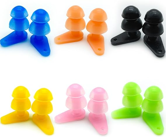 6 Sets Waterproof Kids Swimming Earplugs Case Packed, Protect Children's Ears in Water Shower