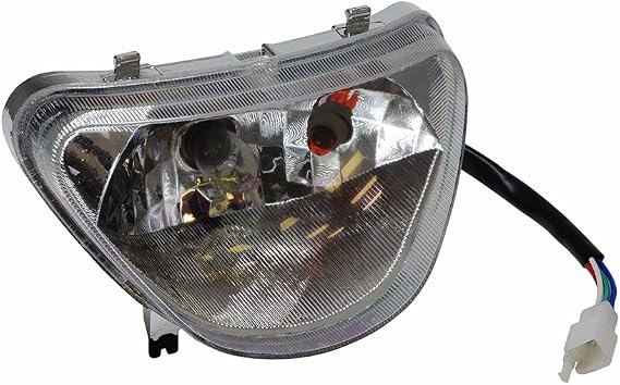 AlveyTech Headlight Assembly for 110cc Chinese ATV - Fits Select Models of Coolster and TaoTao ATVs with Vented Nose Piece on Front Body Fender Panels
