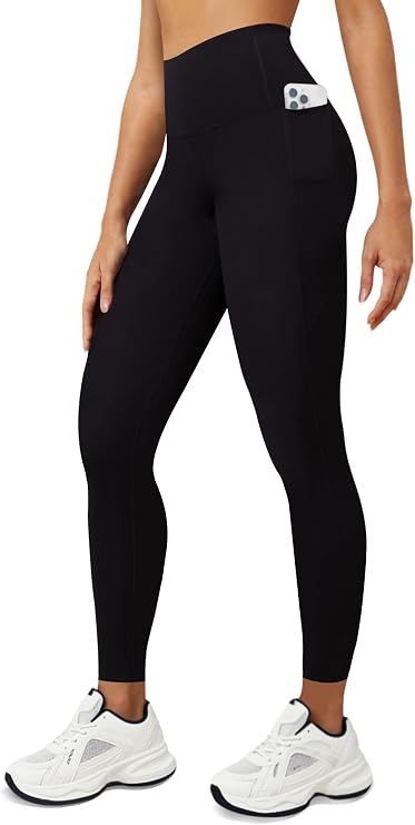 DLOODA Yoga Leggings for Women with Pockets High Waisted Tummy Control Yoga Pants Soft Buttery Workout Leggings Gym