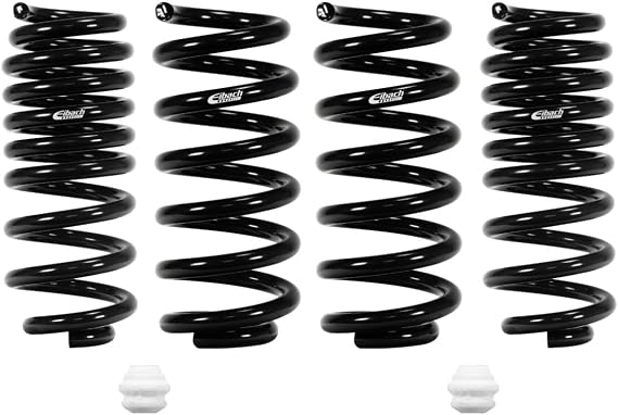 Eibach Suspension Spring Kit, Pro-Kit, Front/Rear, Steel, Black Powder Coat, compatible with Jeep Grand Cherokee 2014-17, Kit