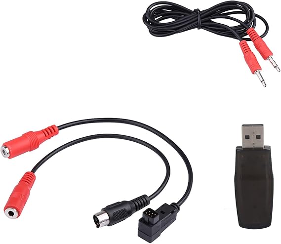 22 in 1 RC Simulator Cables, 22 in 1 RC USB Simulators with Cables Flight Model Training Device Set for Realflight G7/ G6/ G5 Phoenix 4 E2HG, USB Flight Simulators Accessories