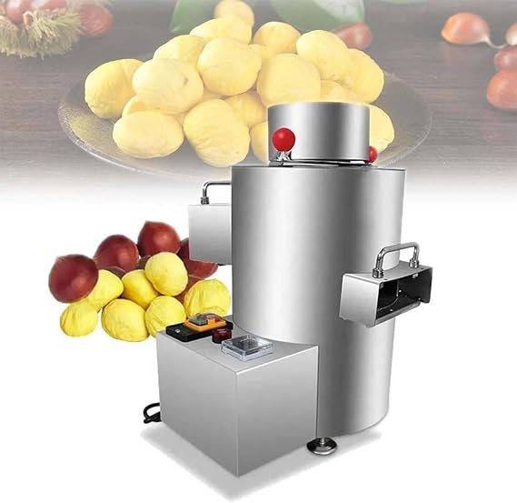 Nut Shelling Machine, Chestnut Shelling Machine, Fully Automatic Chestnut Shelling and Peeling Machine, 10/12 Blades - Timer + Buzzer,12Knife