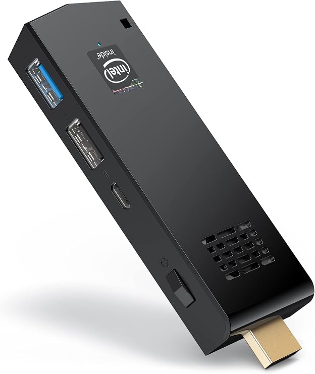OUVISLITE Mini PC, Mini PC Stick 8GB RAM 128G ROM Atom X5-Z8350 Mini Computer Stick Win 10 Pro PC Stick 4K HDMI 2.4G / 5G WiFi Bluetooth 4.2 Auto Power On Business Office Home Theater