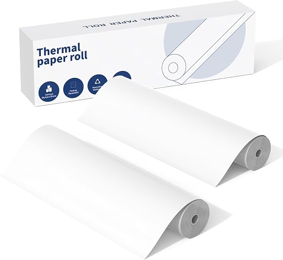 A4 Thermal Paper, Quick-dry Continuous Paper,Suitable for Documents, Study Notes, ItriAce A4 Thermal Paper Compatible with M08F/M832/M833/M834 MT810 Thermal Printer,8.5"x11", 2 Rolls