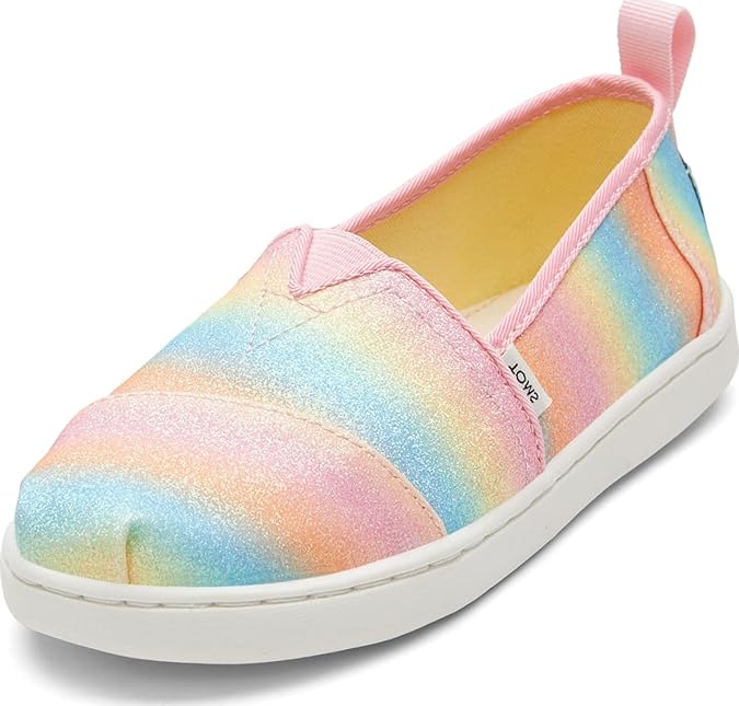 TOMS Girls Alpargata Loafer Flat, Candy Pink Gradient, 6 Big Kid US