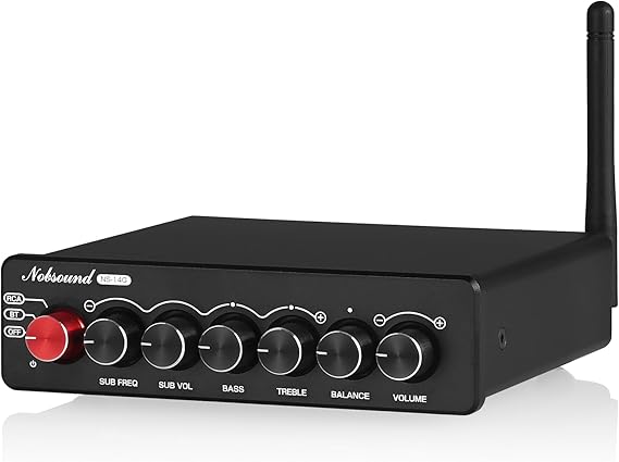 Nobsound NS-14G HiFi Bluetooth 2.1 Channel Power Amplifier 50W2 + 100W SUB Stereo Amp with Subwoofer Support for Home Audio