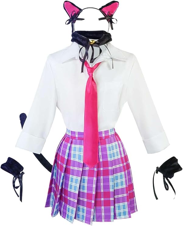 Womens Japanese School Uniform Cosplay Costume Pleated Skirt | Schoolgirl Outfit Stockings Necktie Anime Cosplay Women Sexy Outfits