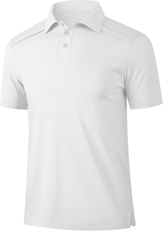 Mens Polo Shirts Short Sleeve Quick Dry Golf Casual Collared Tops Moisture Workout Cotton Polo T Shirts