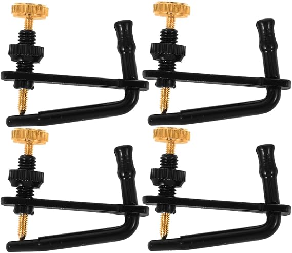 Violin Fine Tuners for 4/4 Full size Violins 4 pcs Replacement String Adjusters Easy to Install Violin Parts for E a D Beginners and Professionals