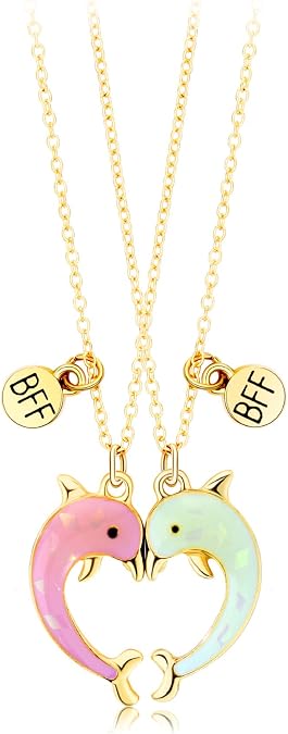 Friendship Necklace Best Friend Necklace Matching Magnetic BFF Necklace for 2 Girls Friendship Gifts